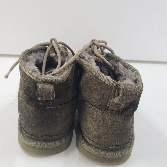 UGG Neumel Ankle Boot Lace Up  Suede Lined Olive Green Casual Clmen\'s Size 10 main image 7